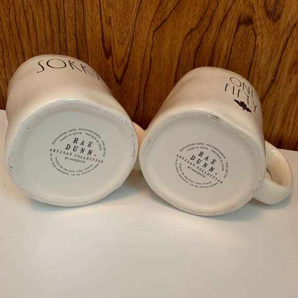 Rae Dunn VHTF Sorry and One Fifty mugs - Picture 8 of 8